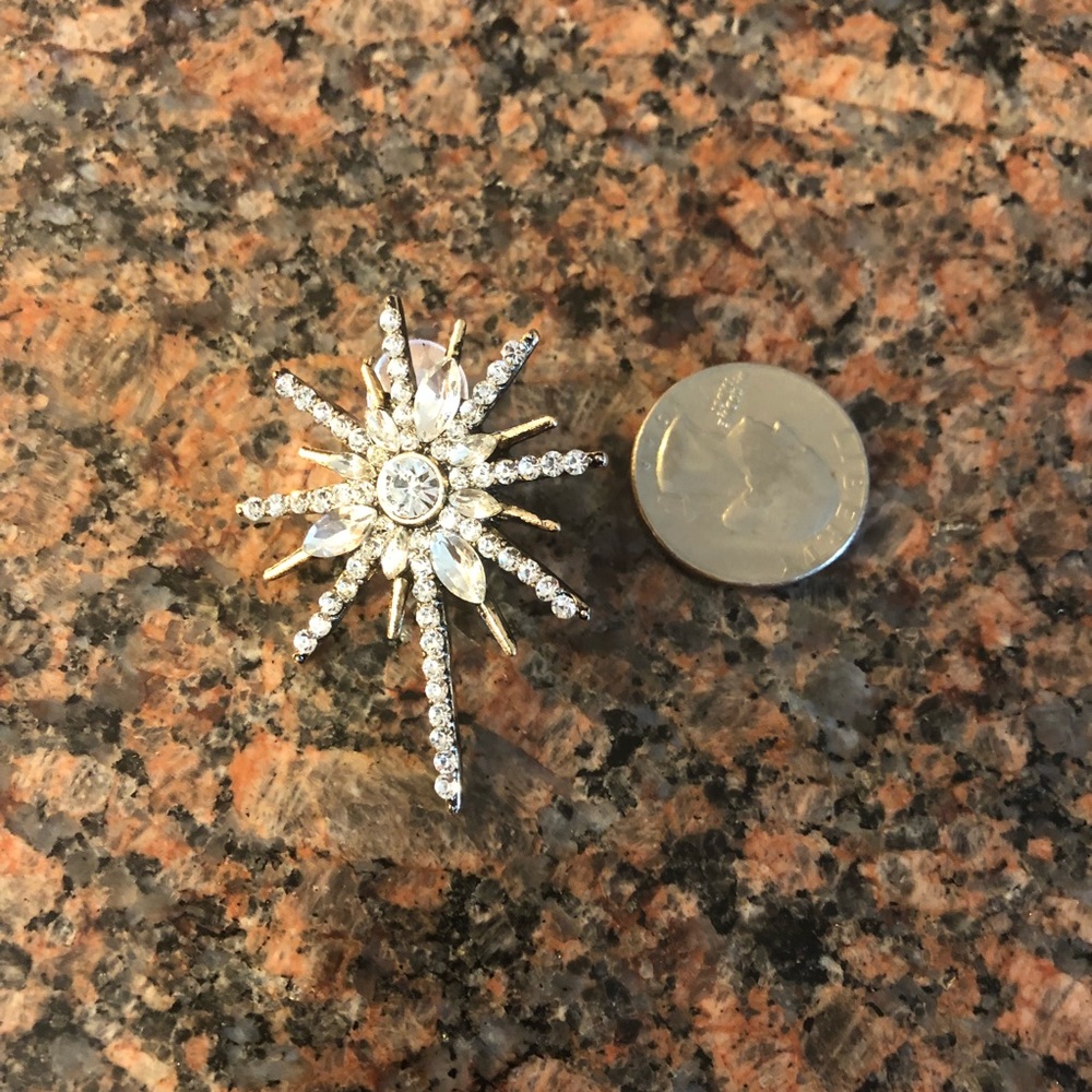 Crystal Starburst Earrings - Picture 6 of 7